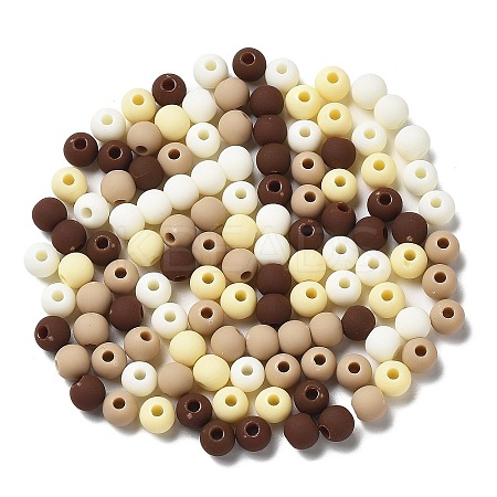 Frosted Opaque Acrylic Beads OACR-P019-01A-01-1
