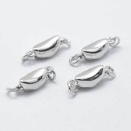 Anti-Tarnish Rhodium Plated 925 Sterling Silver Box Clasps LS-STER-F037-032P-1