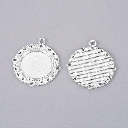 Tibetan Style Alloy Pendant Cabochon Settings LS-TIBE-T003-08S-RS-1