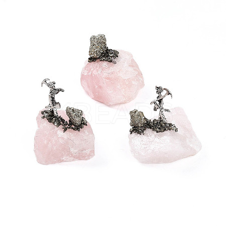 Natural Rose Quartz Cluster Base Sculpture G-N347-03D-1