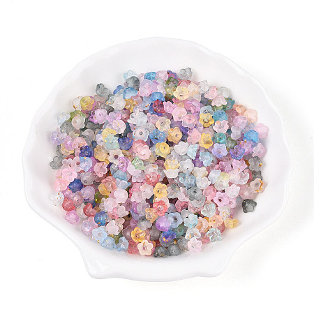 Frosted Transparent Acrylic Beads OACR-N137-72M-1