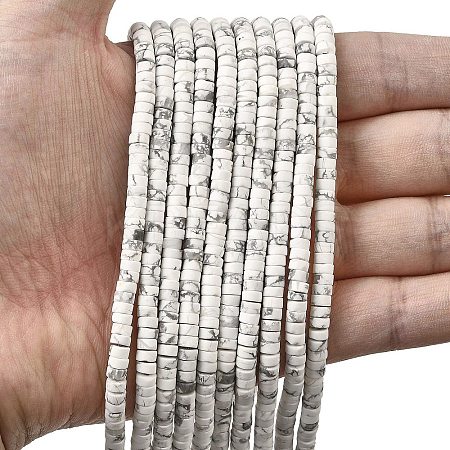 Natural Howlite Beads Strands G-Z089-A02-1