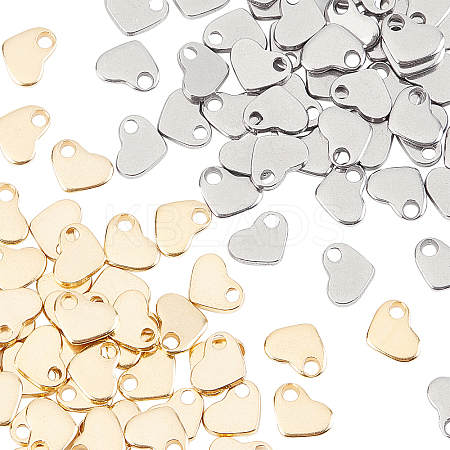 100Pcs 2 Colors 304 Stainless Steel Charms STAS-UN0032-96-1