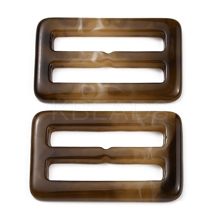 Rectangle Shape Resin Buckle Clasps RESI-WH0035-25C-05-1