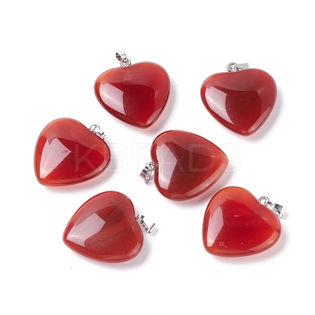 Natural Carnelian Pendants G-G956-B52-FF-1