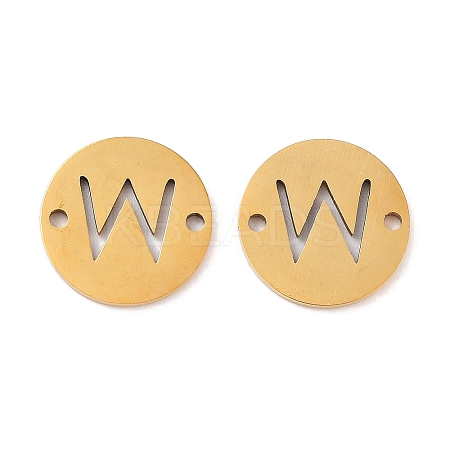 PVD Vacuum Plating 201 Stainless Steel Hollow Flat Round Links FIND-R149-03W-G-1