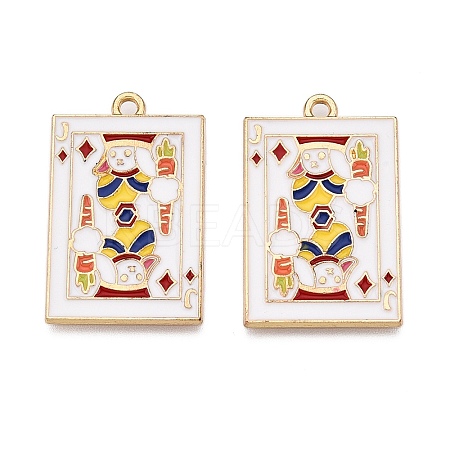 Rack Plating Alloy Enamel Pendants LS-ENAM-N056-392A-KCG-1