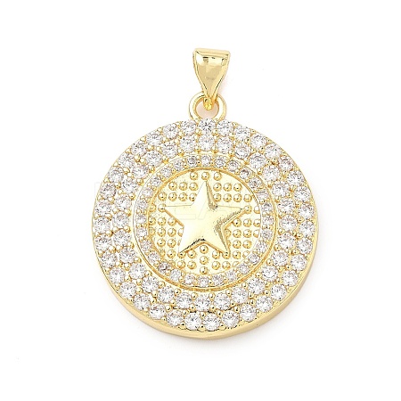 Brass Micro Pave Cubic Zirconia Pendants KK-H539-17A-02-1