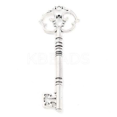 Tibetan Style Alloy Skeleton Key Big Pendants TIBEP-Q043-021-RS-1