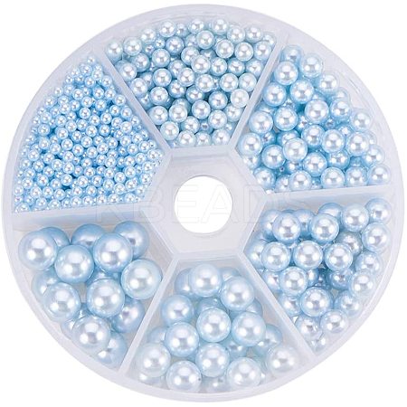 Imitation Pearl Acrylic Beads OACR-PH0001-05C-WH-1