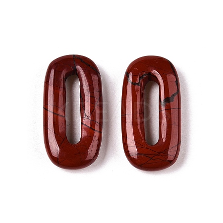 Natural Red Jasper Oval Pendants G-N342-105E-1