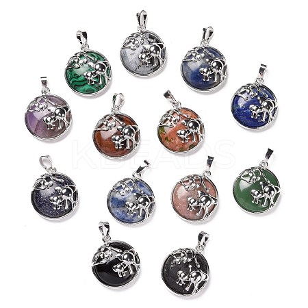 Natural & Synthetic Gemstone Pendants G-I321-02P-1