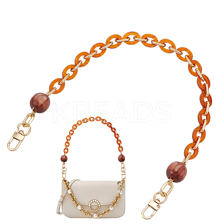 1Pc Resin Oval Link Purse Chains with Alloy Clasps FIND-PH0028-19A-1