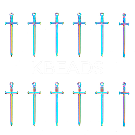 16Pcs 304 Stainless Steel Pendants STAS-UN0042-58-1