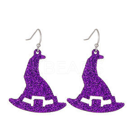 Halloween Alloy Acrylic Dangle Earrings FS-WG03594-12-1