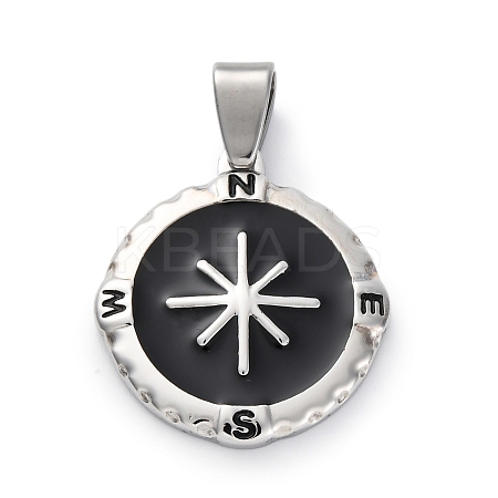 304 Stainless Steel Enamel Pendants STAS-U043-14P-1