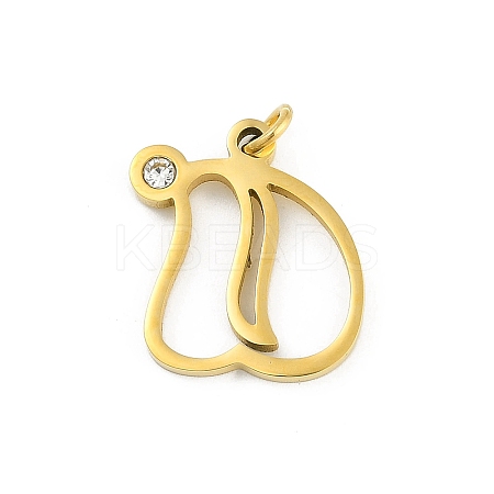 304 Stainless Steel Pendants STAS-R137-01G-D-1
