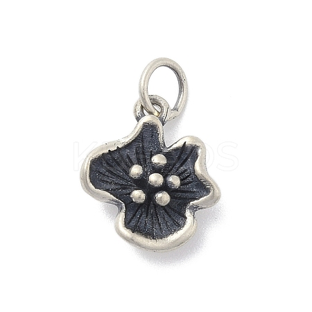 925 Sterling Silver Flower Charms with Jump Rings and 925 Stamp LS-STER-M021-02AS-03-1