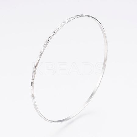 Tarnish Resistant 304L Stainless Steel Buddhist Bangles BJEW-G568-15P-1