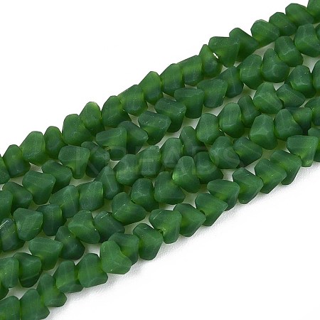 Frosted Opaque Glass Beads Strands GLAA-N017-4mm-17-1