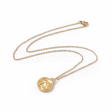 Ion Plating(IP) 304 Stainless Steel Pendant Necklace for Men Women STAS-H169-01I-1