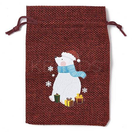 Christmas Theme Jute Cloth Storage Bags LS-ABAG-F010-01A-04-1