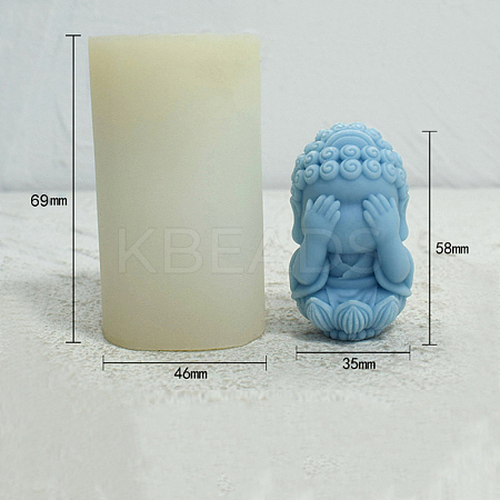 3D Buddha Statue DIY Food Grade Silicone Candle Molds LS-PW-WG37959-04-1