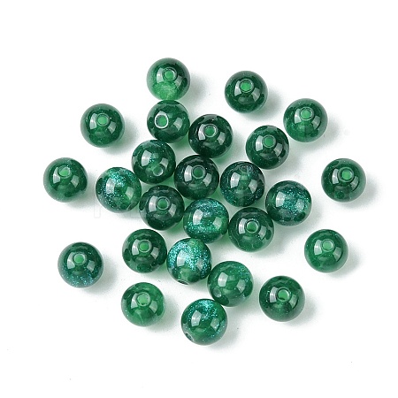 25Pcs Round Imitation Cat Eye Resin Beads RESI-FS0001-65F-1
