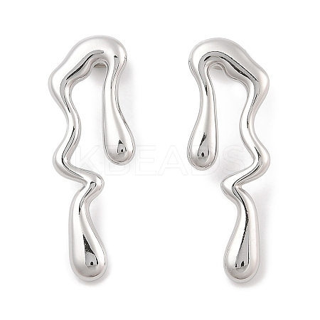 304 Stainless Steel Stud Earrings EJEW-B108-03P-1