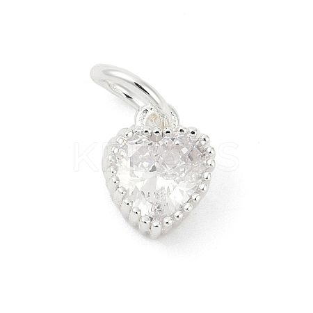 Brass Micro Pave Cubic Zirconia Pendants KK-H204-01S-05-1
