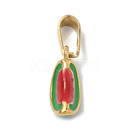 304 Stainless Steel Enamel Fruit Vegetable Charms STAS-F336-02I-G-1