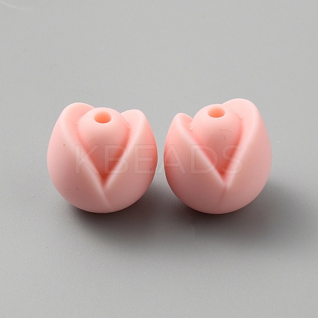 Flower Food Grade Eco-Friendly Silicone Beads LS-SIL-WH0013-47A-1