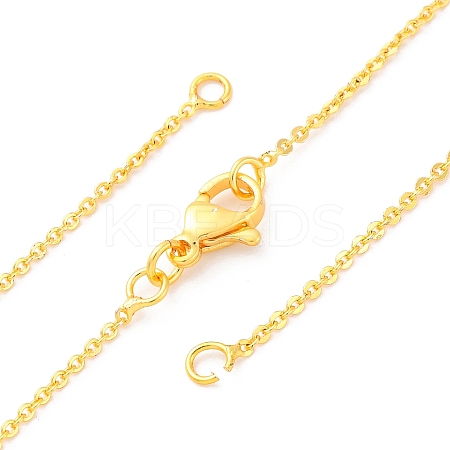 1.5MM Brass Cable Chain Necklace Making NJEW-D302-75G-1