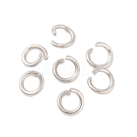 Tarnish Resistant 304 Stainless Steel Open Jump Rings STAS-R049-6x1mm-1