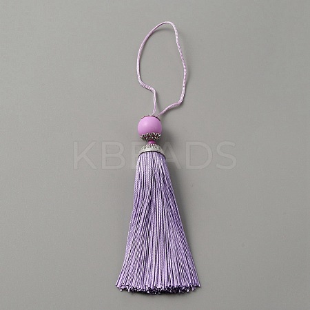 Polyester Tassel Big Pendants Decorations HJEW-TAC0019-01L-1