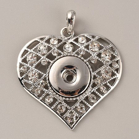 Alloy Rhinestone Hang Snap Base Pendants FIND-WH0150-10P-1