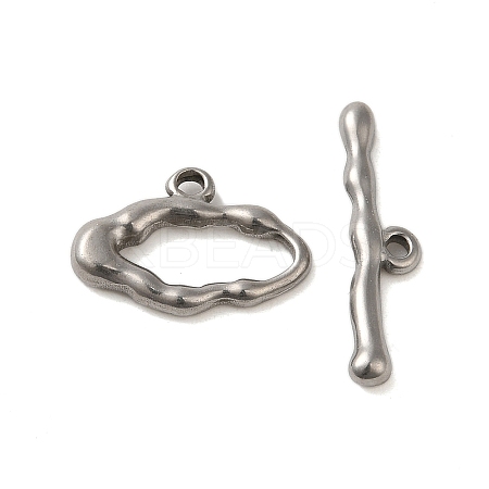 Non-Tarnish 304 Stainless Steel Toggle Clasps STAS-Q324-01P-1