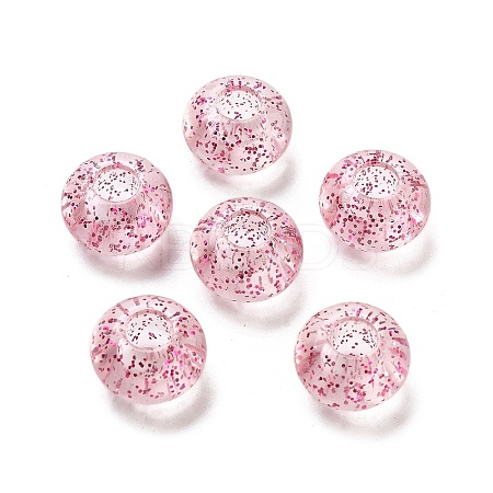 Transparent Acrylic European Beads TACR-P009-A01-06-1
