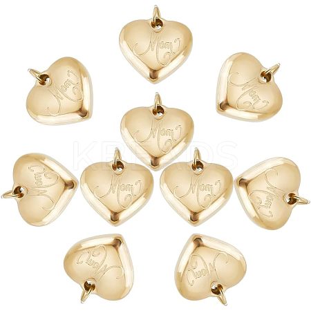 Mother's Day Ion Plating(IP) 304 Stainless Steel Charms STAS-UN0039-85-1