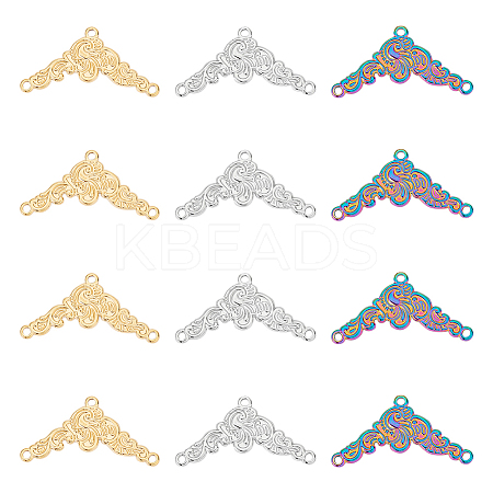 12Pcs 3 Colors 304 Stainless Steel Chandelier Components Links FIND-UN0001-62-1
