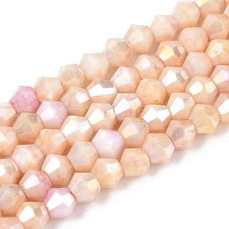 Ombre Effect Dyed Glass Beads Strands LS-GLAA-T025-4mm-09A-1