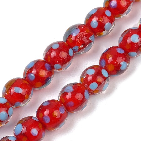 Handmade Lamword Beads Strands LAMP-P069-01A-04-1