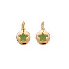 Brass Enamel Charms KK-S356-671G-NF-2