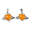 Natural & Synthetic Mixed Gemstone with Clear Cubic Zirconia Pendants G-G133-02P-2