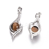 Natural Tiger Eye Pendants G-L512-G08-2