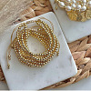 Brass Round Beaded Braided Beaed Bracelets WT6020-1-1