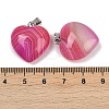 Dyed Natural Banded Agate Pendants G-G202-08C-3