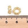 Brass Micro Pave Cubic Zirconia European Beads KK-K297-50KCG-3