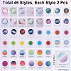 8 Bags 4 Styles Multi-Color Paper Wax Seal Stamp Illustrated Card for Wax Seal Coin AJEW-CP0007-63-2