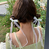 10Pcs 5 Colors  Polyester Resin Bowknot Hair Clips PHAR-CN0001-05-4